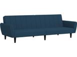 Vidaxl Divano Letto 2 Posti In Velluto Blu