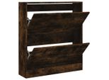 Vidaxl Scarpiera In Rovere Fumé 80X21X87,5 Cm Materiale In Legno