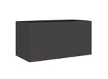 Vidaxl Fioriera Nera 62X30X29 Cm In Acciaio