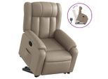 Vidaxl Poltrona Relax Con Ausilio Per L'alzata Cappuccino-Marrone In Pelle Finta