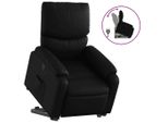 Vidaxl Poltrona Relax Con Supporto In Piedi In Pelle Finta Nera