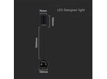 Lampada A Sospensione Led 3000K Nero V-TAC VT-7796-7998
