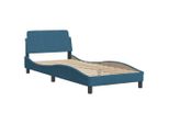 Vidaxl Struttura Letto Con Testiera "Dover"" Blu 80X200 Cm In Velluto"