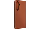 Avizar, Cover Per Samsung Galaxy S24 Plus / S25 Plus Portacarte In Vera Pelle, Marrone Chiaro