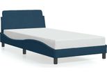 Vidaxl Struttura Letto Con Testiera "Dover"" Blu 100X200 Cm In Velluto"