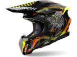 Casco Da Motocross Airoh Twist 3 Toxic Nero Lucido Taglia S