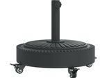 Vidaxl Supporto Per Ombrellone Con Rotelle Per Palo Ø38/48 Mm 27 Kg Rotondo
