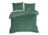 Eurofirany Biancheria Da Letto 160X200 Verde Tiffany Con Texture Pelliccia D91