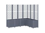 Vidaxl Fioriera Con Traliccio Blu-Grigio 160X120X140 Cm Pp
