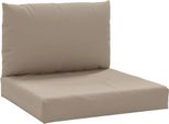 Vidaxl Cuscino Pallet 2 Pezzi Taupe Tessuto Oxford