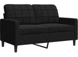 Vidaxl Divano A 2 Posti Nero 120 Cm In Velluto