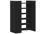 Vidaxl Scarpiera Nera 74,5X37,5X100 Cm Materiale A Base Di Legno