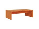 Vidaxl Supporto Per Monitor Marrone Cera 50X27X15 Cm In Legno Di Pino Massiccio