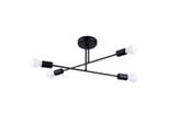 Lampadario Norah 4 Nero 4Xe27 15W Acciaio 27X43X60Cm Sollux Lighting