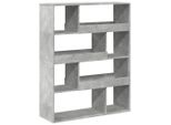 Vidaxl Libreria Grigio Cemento 100X33X125,5 Cm Materiale A Base Di Legno