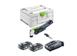 Festool Vecturo Osc 18 E-Basic Utensile Oscillante A Batteria 18 V Starlock Max Brushless + 2X Batteria 4,0 Ah + Caricatore Rapido + Systainer