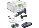 Smerigliatrice Angolare A Batteria Festool Agc 18-125 Eb-Basic 18 V 125 Mm Brushless + 1X Batteria Ricaricabile 4,0 Ah + Caricatore Rapido + Systainer