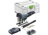 Festool Carvex Psc 420 Eb-Basic Seghetto Alternativo A Pendolo A Batteria 18 V 120 Mm Brushless + 1X Batteria Ricaricabile 4,0 Ah + Caricatore Rapido + Systainer
