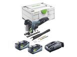 Festool Carvex Psc 420 Basic Seghetto Alternativo A Pendolo A Batteria 18 V 120 Mm Brushless + 2X Batteria Ricaricabile 8,0 Ah + Caricatore Rapido + Systainer