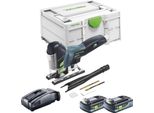 Festool Carvex Psc 420 Eb-Basic Seghetto Alternativo A Pendolo A Batteria 18 V 120 Mm Brushless + 2X Batteria Ricaricabile 4,0 Ah + Caricatore Rapido + Systainer