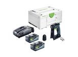 Trapano Avvitatore A Batteria Festool Cxs 18 Basic 18 V 40 Nm Brushless + 2X Batteria Ricaricabile 8,0 Ah + Caricatore Rapido + Systainer