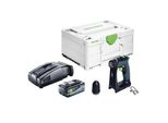 Trapano Avvitatore A Batteria Festool Cxs 18 Basic 18 V 40 Nm Brushless + 1X Batteria Ricaricabile 8,0 Ah + Caricatore Rapido + Systainer