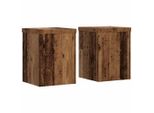 Vidaxl Supporto Per Piante 2 Pz. Aspetto Legno Recuperato 15X15X20 Cm Materiale A Base Di Legno