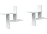 Vidaxl Mensole Da Parete 2 Pz. Bianco 38X12X38 Cm Materiale A Base Di Legno