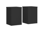 Vidaxl Supporto Per Piante 2 Pezzi Nero 20X20X30 Cm Materiale A Base Di Legno