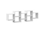 Vidaxl Scaffale A Muro Bianco 129X18X42 Cm Materiale A Base Di Legno