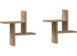 Vidaxl Mensole Da Parete 2 Pz. Rovere Artigianale 38X12X38 Cm Materiale A Base Di Legno