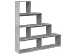 Vidaxl Libreria Divisoria 4 Ripiani Grigio Cemento 143,5X29X143,5 Cm