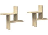 Vidaxl Mensole A Muro 2 Pezzi Rovere Sonoma 38X12X38 Cm Materiale A Base Di Legno