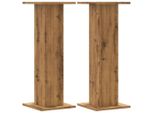 Vidaxl Supporto Per Piante 2 Pz. Rovere Artigianale 30X30X80 Cm Materiale A Base Di Legno