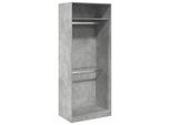 Vidaxl Armadio Grigio Cemento 80X50X200 Cm Materiale A Base Di Legno