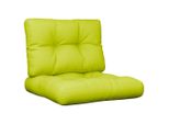 Vidaxl Cuscino Pallet 2 Pezzi In Tessuto Verde Brillante