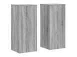 Vidaxl Supporto Per Piante 2 Pz. Grigio Sonoma 30X30X70 Cm Materiale A Base Di Legno