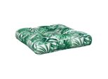 Vidaxl Cuscino Pallet Motivo Foglia 58X58X10 Cm Tessuto