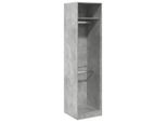Vidaxl Armadio Grigio Cemento 50X50X200 Cm Materiale A Base Di Legno