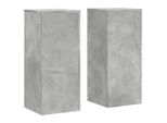 Vidaxl Supporto Per Piante 2 Pz. Grigio Cemento 30X30X70 Cm Materiale A Base Di Legno