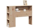 Vidaxl Testiera Con Vano Portaoggetti 90 Cm In Legno Di Pino Massiccio
