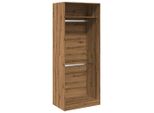 Vidaxl Armadio Rovere Artigianale 80X50X200 Cm Materiale A Base Di Legno