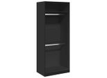 Vidaxl Armadio Nero 80X50X200 Cm Materiale A Base Di Legno