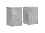 Vidaxl Supporto Per Piante 2 Pz. Grigio Cemento 20X20X30 Cm Materiale A Base Di Legno