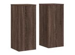 Vidaxl Supporto Per Piante 2 Pz. Rovere Marrone 30X30X70 Cm Materiale A Base Di Legno