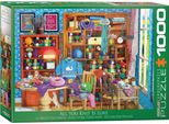 Puzzle Da 1000 Pezzi - Puzzle - La Favolosa Stanza Dei Lavori A Maglia + Cornice In Alluminio Per 1000 Pezzi