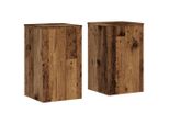 Vidaxl Supporto Per Piante 2 Pz. Aspetto Legno Recuperato 30X30X50 Cm Materiale A Base Di Legno