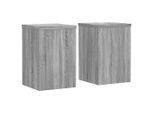 Vidaxl Supporto Per Piante 2 Pz. Grigio Sonoma 25X25X35 Cm Materiale A Base Di Legno