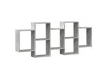 Vidaxl Scaffale A Muro Grigio Cemento 159X18X65 Cm Materiale A Base Di Legno