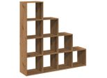 Vidaxl Libreria Divisoria A 4 Livelli In Rovere Artigianale 131,5X29X131,5 Cm